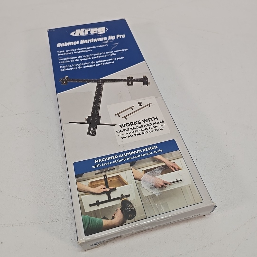 Kreg Cabinet Hardware Jig Pro‎ - Machined Aluminum - #KHI-XLPULL Open Box